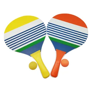 Out Door Toys Promotional Beach Tennis Racket Customized Logo and Design 2 paddles 1 ball packing