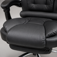Chaise de bureau ergonomique en similicuir ALINUNU avec logo personnalisé, pour bureau à domicile, chaise de bureau de direction avec repose-pieds