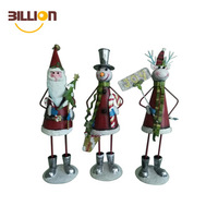 Vente directe d'usine, prix bas, BILLION, Père Noël, arbre de Noël, décoration de Noël en fer, décoration du Nouvel An, 15x12x6cm