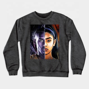 2025 hommes de haute qualité sweats surdimensionnés goutte épaule blanc col rond épais poids lourd hiver sweat - Product Image 4