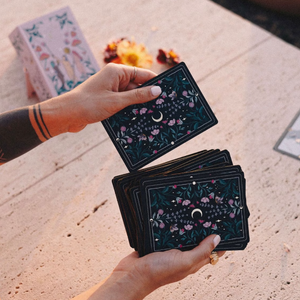 Cartes <span class=keywords><strong>Oracle</strong></span> de Tarot d'ange en feuille d'or rose noir à impression personnalisée - Product Image 4