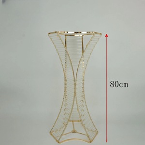 Supporto <span class=keywords><strong>per</strong></span> fiori in metallo argento oro 80cm decorazione matrimonio tavolo centrotavola vaso di fiori Stand <span class=keywords><strong>per</strong></span> decorazione festa di nozze - Product Image 5