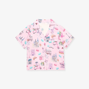 Wholesale Western Style Children <strong>Boys</strong> <strong>Clothing</strong> Sets Short Sleeve Shirt Tops &amp; Shorts Suits Pajama Set Twill Pajamas Short Set - Product Image 3