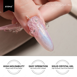 Gel de Escultura 3D de Alta Transparencia JTING, Gel de Modelado Ultrafino Transparente, Gel UV No Pegajoso para Arte de Uñas, para Salón y Manualidades con Flores - Product Image 6