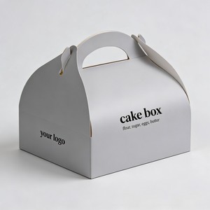 Caja de Papel Biodegradable y Reciclable de Grado Alimenticio, Económica, con Asa, <span class=keywords><strong>para</strong></span> Empacar Pasteles, Galletas, Bizcochos y Donuts - Product Image 2