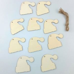 Venta al por Mayor de 10 Piezas de Adornos Navideños de Madera, Bolas de Madera en Blanco para Decoración de Árboles de Navidad y Decoración del Hogar, Dropshipping - Product Image 4