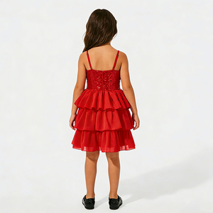 Vestido de Noche para Niña con Lentejuelas en Capas, de Alta Calidad, Marca A&J, Fabricante, Venta al Por Mayor, Vestido de Princesa para Fiesta, Tul - Product Image 2