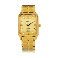 Montre à quartz Moissanite de luxe pour hommes 909 Fashion Business, montre à diamants pour hommes, étanche, carrée, avec date, OEM ODM Logo