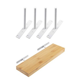 Groothandel Metalen Meubels Verborgen Planken Hardware T-Vormige Slatwall Zwevende Montage Plank Beugels Voor Muur Houten Plank - Product Image 3