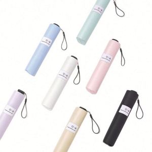 Mini parapluie de voyage compact et portable avec protection UV UPF 50, revêtement de tissu, poignée, pliable pour sac à dos et poche - Product Image 4