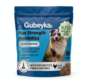 <span class=keywords><strong>Max</strong></span> Strength Probiotiques pour chats – Friandises à mâcher souples au poisson – Super durcisseur de selles – Fibres et enzymes digestives – Réduit la diarrhée occasionnelle - Product Image 1