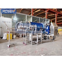 Stérilisateur à vapeur horizontal automatique industriel Mosen 2-en-1 intégré 200L avec pulvérisation d'eau pour bouteilles en verre