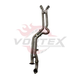 Tuyau intermédiaire en Z haute performance Vortex en acier inoxydable 304 pour BMW G80 M3 G82 M4 S58 – Amélioration du son de l'échappement à longueur égale pour la course - Product Image 1
