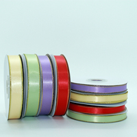 Ruban en polyester à double bordure dorée en gros pour emballage cadeau, fleurs, boîtes à gâteaux, fruits, 45 mètres, ruban satiné