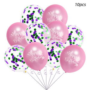 Paquete de 10 Globos de Látex de 12 Pulgadas con Confeti de Sirena Rosa para Cumpleaños, con Cinta Decorativa para Fiestas Temáticas de Princesas <span class=keywords><strong>Sirenas</strong></span> - Product Image 6