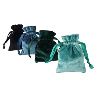 Custom LogoScreen Printed Recyclable Velvet Drawstring <b>Bag</b> Luxury Jewelry Pouch Soft Stretch <b>Gift</b> <b>Bag</b> Necklace Ring Bracelet <b>Bag</b> - Product Image 1