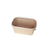 Boîte alimentaire personnalisée en papier kraft biodégradable, jetable, avec couvercle, pour salades, burgers et emballages de boulangerie