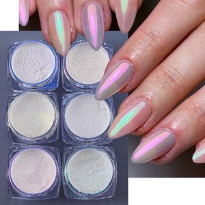 Juego de 2/6/7 piezas de polvo de perlas para decoración de uñas, efecto espejo, pigmento brillante cromado, gel de uñas con brillo, polvo de uñas Aurora <span class=keywords><strong>Moonlight</strong></span> - Product Image 3