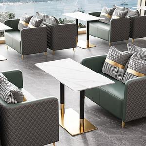 커피 숍 카페 레스토랑 가구 목재 테이블과 의자 세트 금속 철 식탁 현대 아침 구석 식당 세트 - Product Image 5