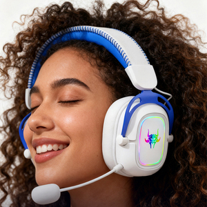 Meilleur <span class=keywords><strong>casque</strong></span> de jeu en gros, <span class=keywords><strong>casque</strong></span> de jeu sans fil tri-mode 2.4G pour <span class=keywords><strong>PS4</strong></span>, faible latence 25 ms, avec éclairage LED G7000 - Product Image 5