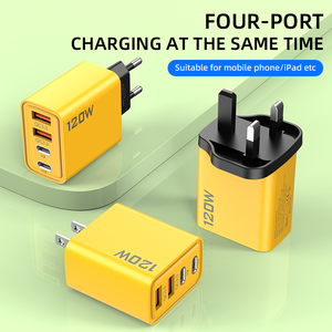 EU/US/<strong>UK</strong> <strong>Plug</strong> 4 Ports <strong>USB</strong> Mobile Phone Fast Charger Type C 10W Travel Adapter PD Wall Charger Set with Cable Electric Devices - Product Image 2