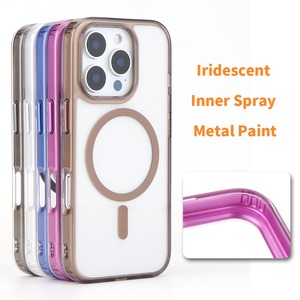 เคสสีโลหะบางระบบแม่เหล็กสำหรับ iPhone 16 PRO MAX ผิวโลหะมันวาวพร้อมเคสโทรศัพท์มือถือสีสันสดใสกันกระแทก - Product Image 3