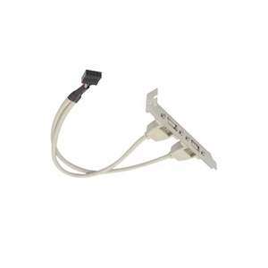 2-cổng USB baffle cáp PVC Áo khoác USB2.0 mở rộng bốn-cổng bên ngoài vách ngăn cho bo mạch chủ máy tính che chắn bện bện - Product Image 4