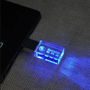 Wholesale Hot Selling LED Rectangular Crystal U <strong>Disk</strong> 8gb 16gb 32gb Custom logo Crystal Silver or Gold <strong>Usb</strong> Flash Drive
