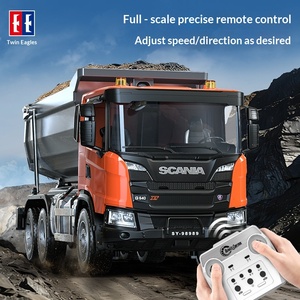 Double Eagle E593 <span class=keywords><strong>Scania</strong></span> <span class=keywords><strong>Camion</strong></span> benne télécommandé en plastique et alliage, modèle 1:20, jouet de simulation électrique pour travaux publics - Product Image 3