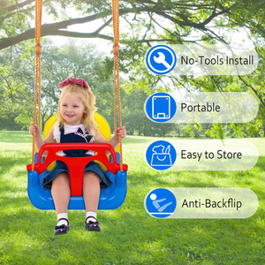 <span class=keywords><strong>Altalena</strong></span> per Bambini 3-in-1 Regolabile, Portatile e Sicura in Materiale Plastico per Uso Interno ed Esterno, Casa Giochi e Giardino, 3 Anni - Product Image 3