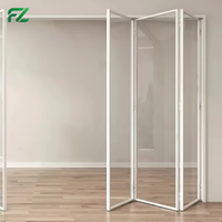 Portes pliantes en aluminium modernes de haute qualité avec vitrage coulissant pour usage extérieur et intérieur, prévention des incendies, isolation thermique