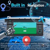 Lecteur multimédia WiFi de navigation multi-satellites 7 pouces avec écran tactile, compatible Carplay et Android Auto pour radio BWM E46 (1998-2006)