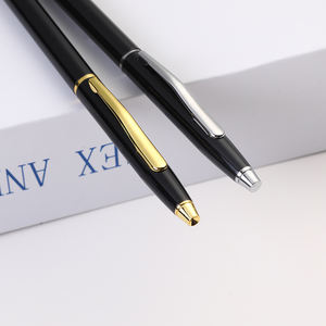 قلم حبر جاف ترويحي فاخر ذهبي اللون فندق معدني نحيف مخصص أعمال راقية - Product Image 4