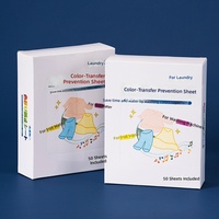 Feuilles anti-décoloration pour la lessive, utilisées dans les machines à laver pour éviter le transfert et le mélange des couleurs