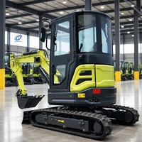 LIVRAISON GRATUITE Mini-excavatrice 2,5 tonnes avec cabine, moteur Kubota Diesel, certifiée CE EPA EURO5, machine de terrassement sur chenilles à vendre