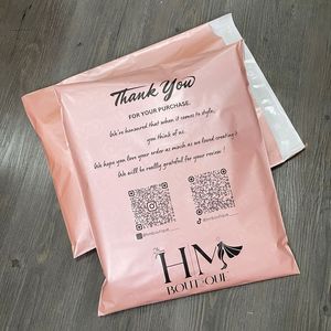 Sacs d'expédition en polyéthylène personnalisés avec logo, couleur rose or, pour l'emballage de vêtements pour enfants, livraison express - Product Image 5