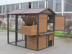 Süper büyük katı tavuk kümesi özelleştirilebilir Walk-In ahşap köknar ahşap <span class=keywords><strong>Pet</strong></span> ev merdiveni çevre dostu her mevsim dış mekan mobilyası - Product Image 5