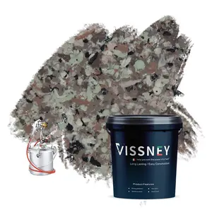 Vissney Pintura 파라 외관 페인트 대리석 질감 효과 페인트 높은 광택 페인트 치장 용 벽토