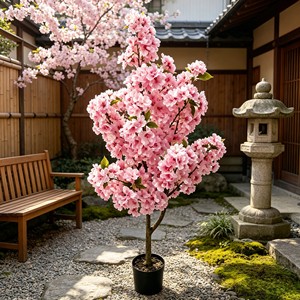 Rama de Sakura Artificial Decorativa Realista de Primera Calidad con Diseño de Pétalos Suaves para Hogar, Jardín, Bodas, Fiestas, Interiores y Exteriores - Product Image 5