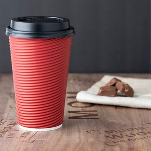 Tazza di <span class=keywords><strong>carta</strong></span> di vetro di caffè da asporto compostabile eliminabile amichevole di eco di vendita calda della fabbrica per caffè - Product Image 1