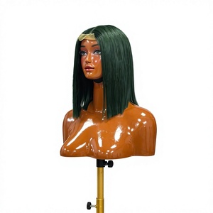 Perruque courte bob verte 2x6 HD Lace transparente sans colle, cheveux humains vierges vietnamiens doublement étirés, pré-épilée, lisse avec baby hair - Product Image 1