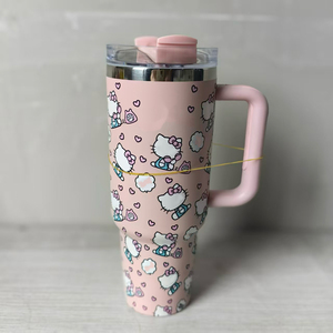 Cartone animato 40oz Stan coppette acqua invernale tazze di paglia in acciaio inox tazza con manico da viaggio auto isolato tazza di caffè - Product Image 2