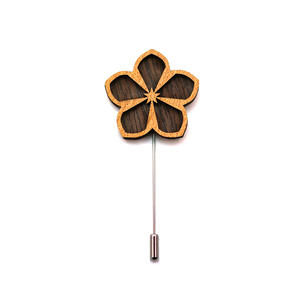 Nouveautés 2026 : Broche unisexe en <span class=keywords><strong>bois</strong></span> à motifs floraux, style vintage, idéale pour les anniversaires, cadeaux d'entreprise et articles personnels innovants - Product Image 2