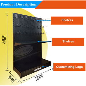 Chất lượng cao móc treo Công cụ phần cứng <span class=keywords><strong>Pegboard</strong></span> hiển thị đứng tùy chỉnh kim loại sàn PEG board công cụ điện Sản phẩm lưu trữ giá - Product Image 4