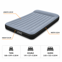 Lit d'air gonflable portable Bestway 671MP 671MR 671MT pour intérieur et extérieur, camping, avec pompe intégrée