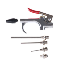 Ensemble de pistolet de soufflage de buse d'air Premium 5 pièces Connexion à 2 voies pour le gonflage et le dépoussiérage Kit de nettoyage pneumatique industriel