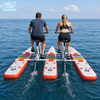 Bateau gonflable plat pour 2 personnes, vélo aquatique gonflable, cadre en aluminium, faible résistance, pour les centres de villégiature, rangement facile, de Chine, Lumark