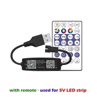Controlador de Píxeles LED RGB con Alimentación USB, Dimmer para Tiras LED WS2811/WS2812B/SK6812/SM16703/1903/1903 BT SPI Music MIC 5V/12V/24V
