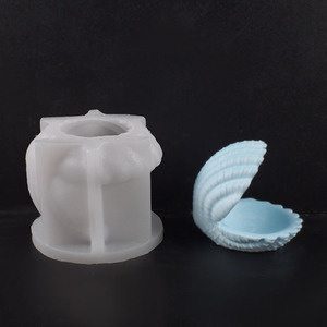 YS perle coquille <span class=keywords><strong>bougie</strong></span> tasse Silicone moule gypse bijoux boîte de rangement coulée moule bricolage aromathérapie <span class=keywords><strong>bougie</strong></span> faisant des fournitures - Product Image 3