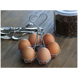 ซองใส่ไข่สำหรับใส่ไข่6ช่อง,ที่ใส่ไข่โลหะสไตล์วินเทจสำหรับใช้ในฟาร์ม - Product Image 1